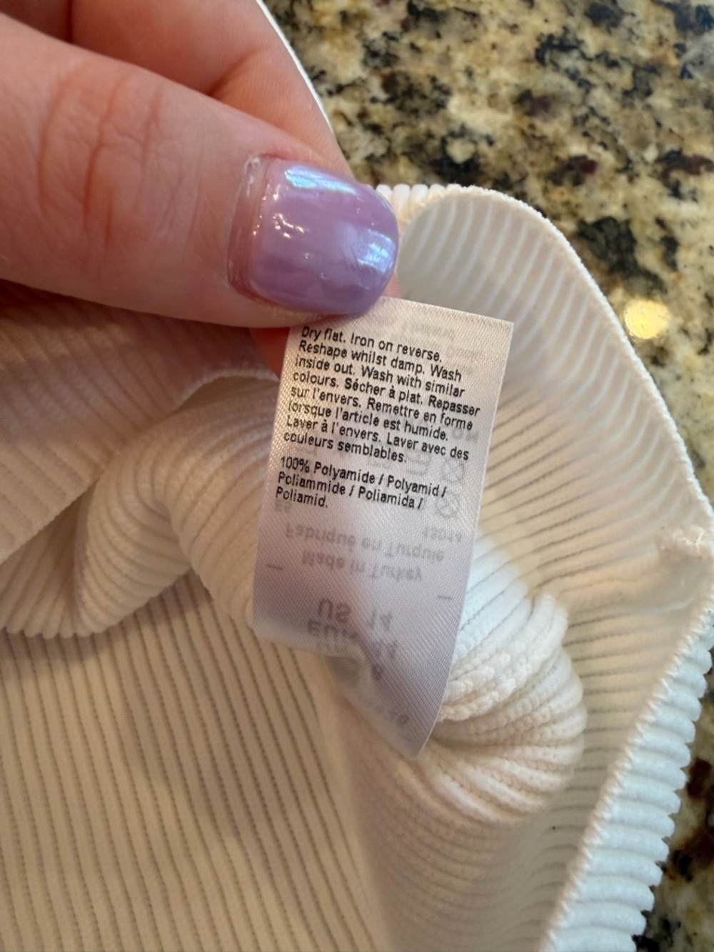 River Island White Ribbed Halter Top - Picture 5 of 5